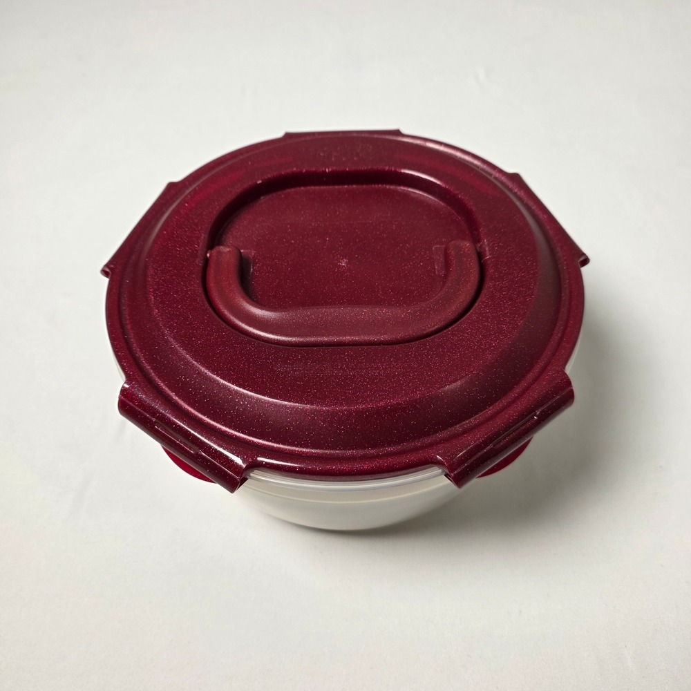 Lock & Lock Food Storage Container Set 3pc Cinnamon Glitter Lids Round HSM947